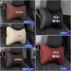 Car Neck Pillow Auto Emblem Headrest Accessories For MINI WORKS Cooper R56 F56 R50 JCW Cabrio Aceman Countryman Clubman Roadster