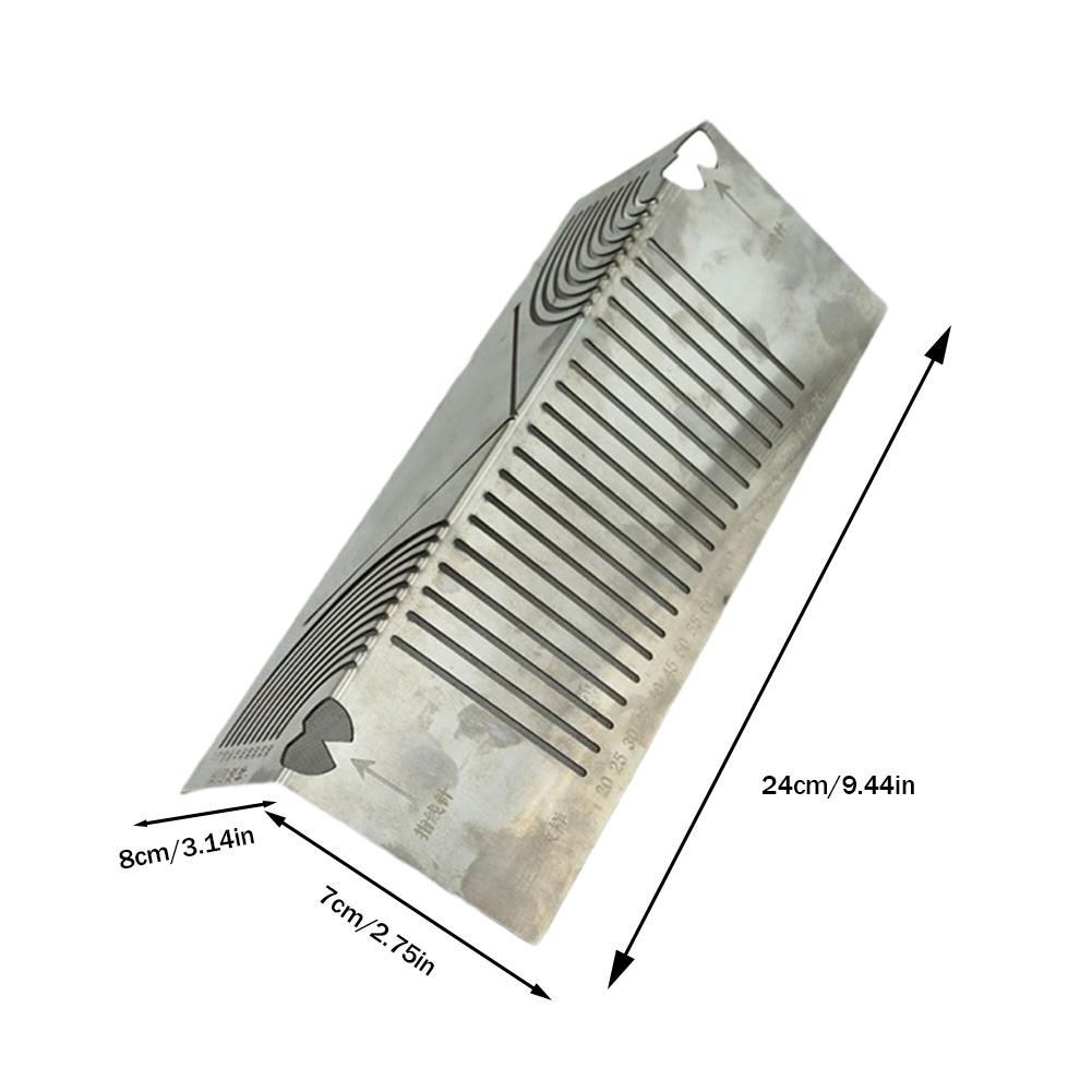 1pc Square Tube Folding Ruler Steel Multifunction Ruler Four-sided Measuring Rule Two C4A5