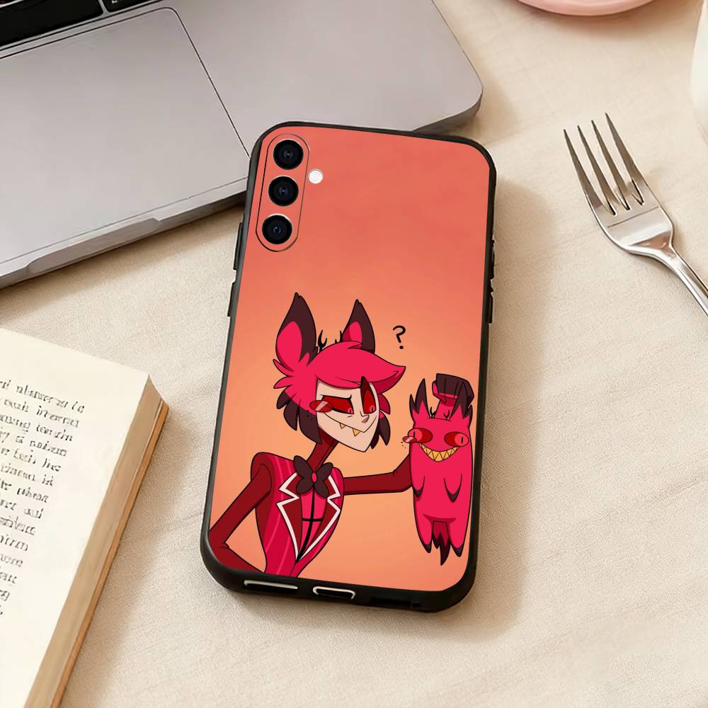 Hazbin H-Hotel-l A-Alastor Phone Case Black Silicone Soft For Samsung Galaxy A73,A72,A71,A70,A53,A52,A51
