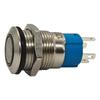 Interruttore luci fendinebbia LED 12mm cromato momentaneo + presa