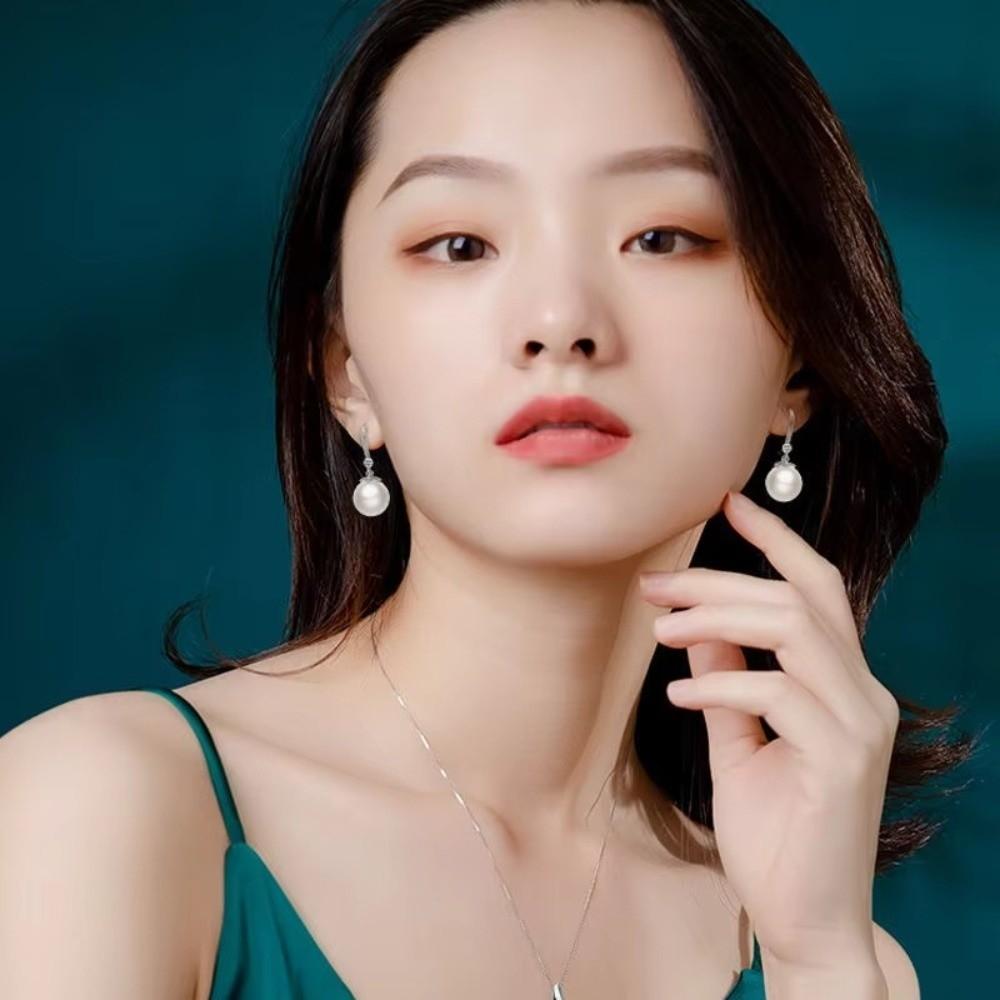 1 Pair Water Imitation Pearls Drop Earrings Round Stud Earrings Fashion Pearl Earrings  Women Gift