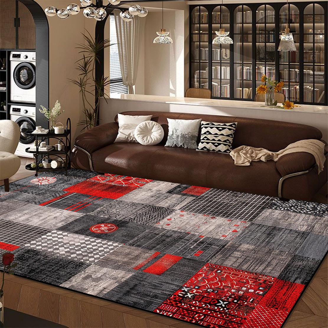 

Абстрактные ковры для гостиной Модный декор Домашний напольный коврик Холл Зона дивана Коврики для спальни Придверные Мягкие Нескользящие Коврики Моющиеся 60*90cm