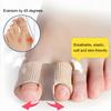 2Pcs Toe Separator Silicone Soft Gel Pedicure Tool for Toe Valgus Overlapping Correction Breathable Elastic Toe Spacer Skin-friendly Foot Care