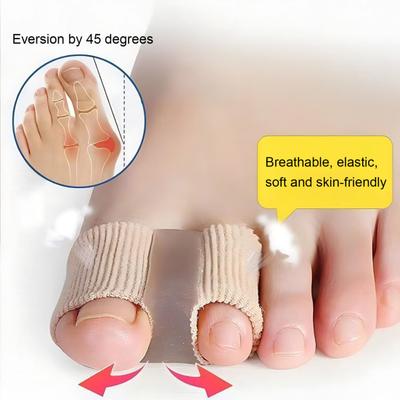2 Pezzi Separatore per Dita del Piede in Silicone Morbido Gel Strumento per Pedicure per Valgismo delle Dita dei Piedi Sovrapposizione Correzione Traspirante Elastico Separatore per Dita Amico della Pelle Cura del Piede