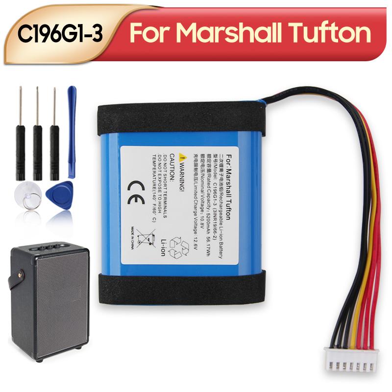 Rechargeable Lithium Battery For Marshall Tufton C196G1-3 Bluetooth Speaker Battery 5200mAh