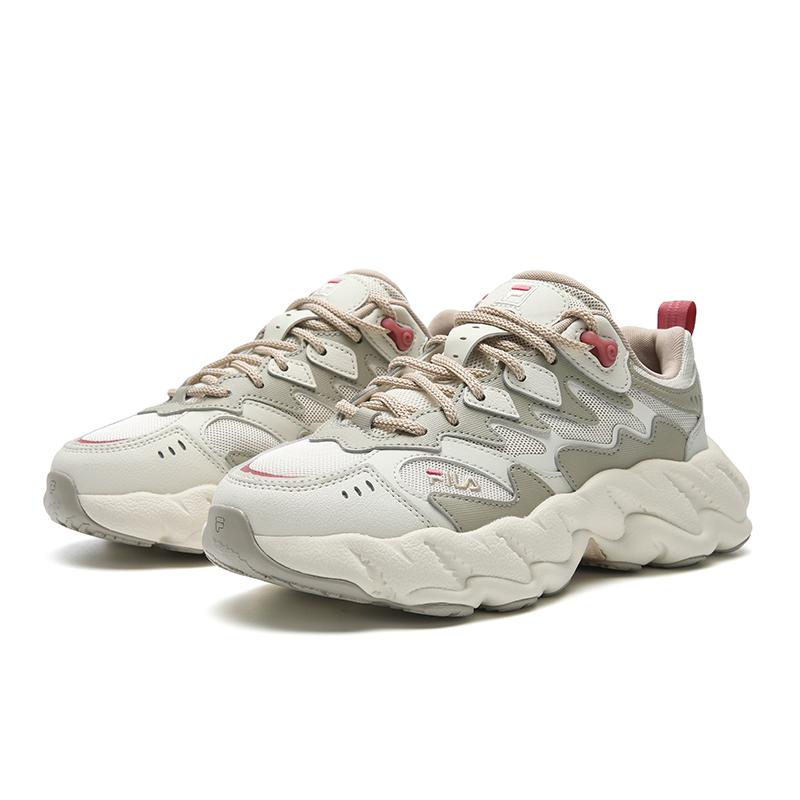 New FILA FERN 2 Abrasion Resistant, Breathable, Lightweight Low top Casual Shoes Women's White Brown F12W541135FST