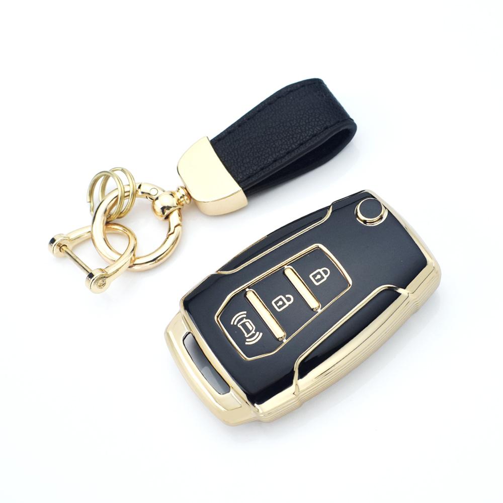 

TPU Car Flip Key Case Cover Shell for SsangYong Kyron 2 Sanka Actyon Korando Tivoli 2020 Musso Korea Car Key Fob Bag Accessories