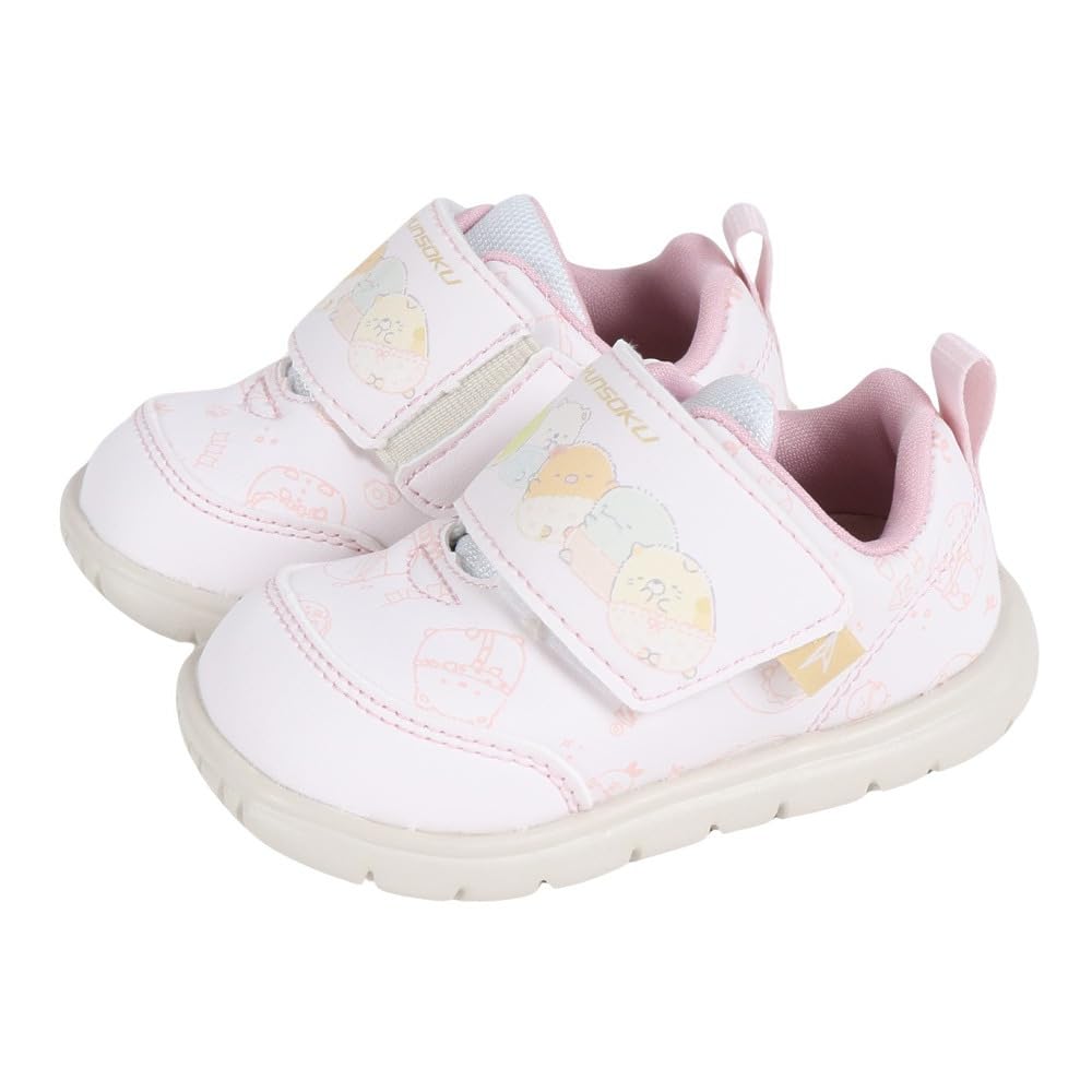 Baby Shoes Sneakers Sumikko Gurashi Wide Lightweight Foot Development Boys Girls SJB 1130 Pink cm [Shunsoku] 12-15cm 14.5