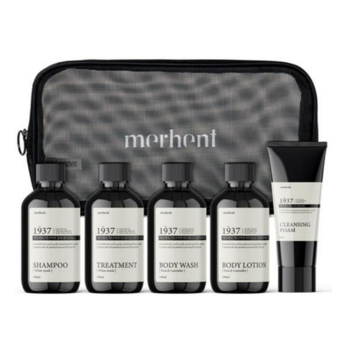 Märchent Travel Toiletry 5-Piece Kit + Mesh Pouch Set