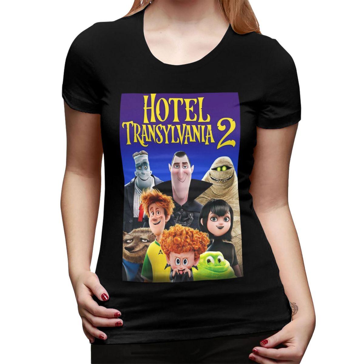 

Hotel Transylvania TShirt for Women Round Neck Streetwear T Shirts Womens Short Sleeve Summer Clothes Tops 4XL