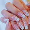 24Pcs Purple Bunny Design Full Coverage Press On Nails Artificial Removable Fake Nail Art Acrylic False Nails Finished