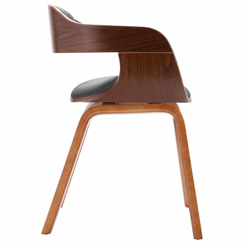 Dining Chair Dark Grey Bentwood Frame and Fabric