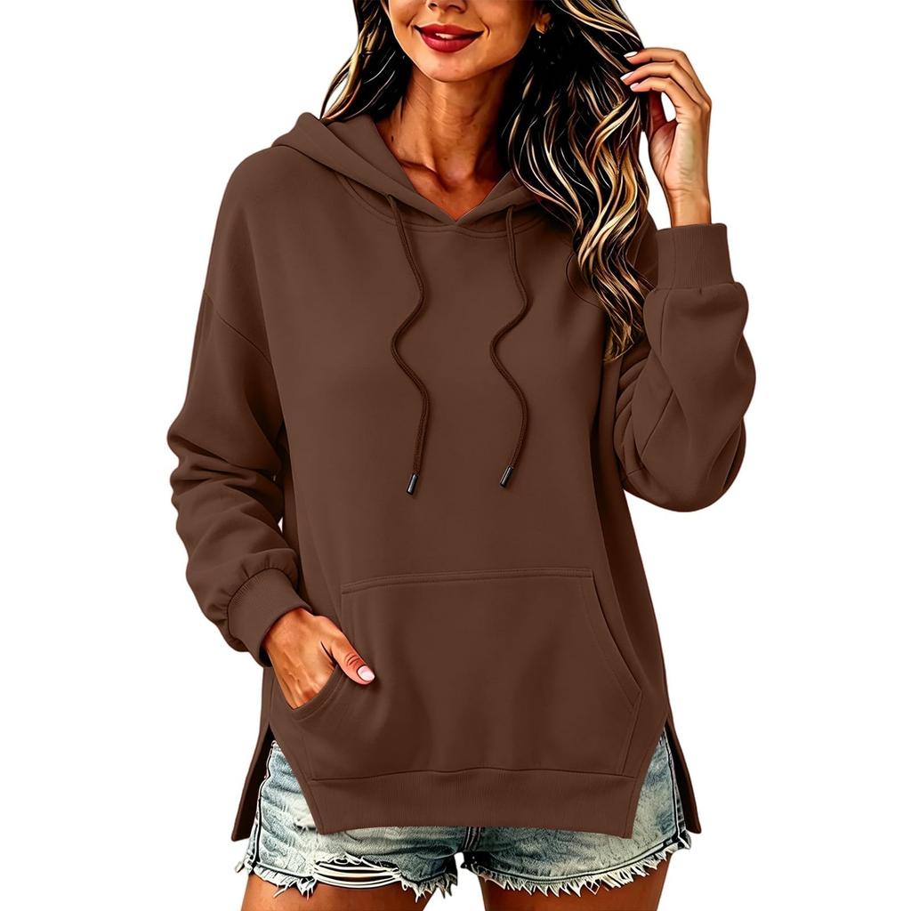 Women's Casual Long Sleeve Hoodie with Drawstring
