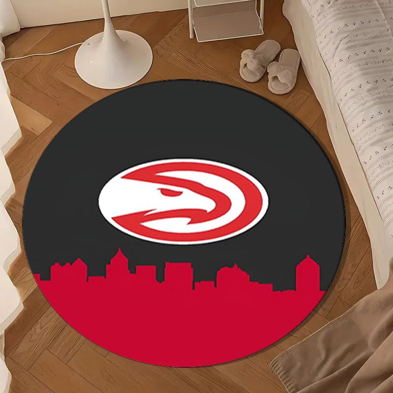 Hawks Basketball Round Rug for Livingroom,Bedroom, Palyroom, Chair Rug, Area rug, Circle Carpet, Large Size Decor Fan Christmas gift