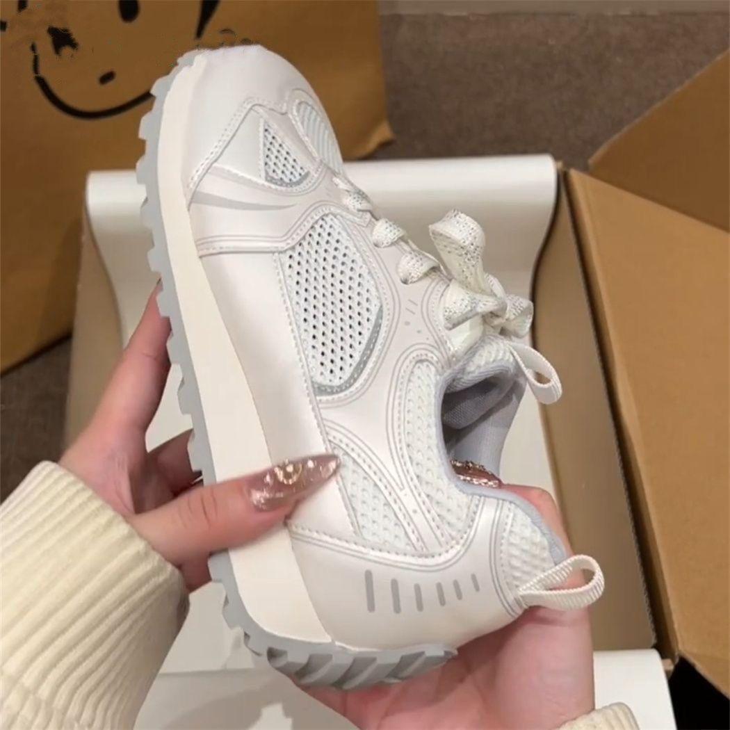 

Thin high-end new Chinese waffle Forrest Gump shoes women s 2025 new mesh soft sole niche sports shoes women s shoes 40 бежевый