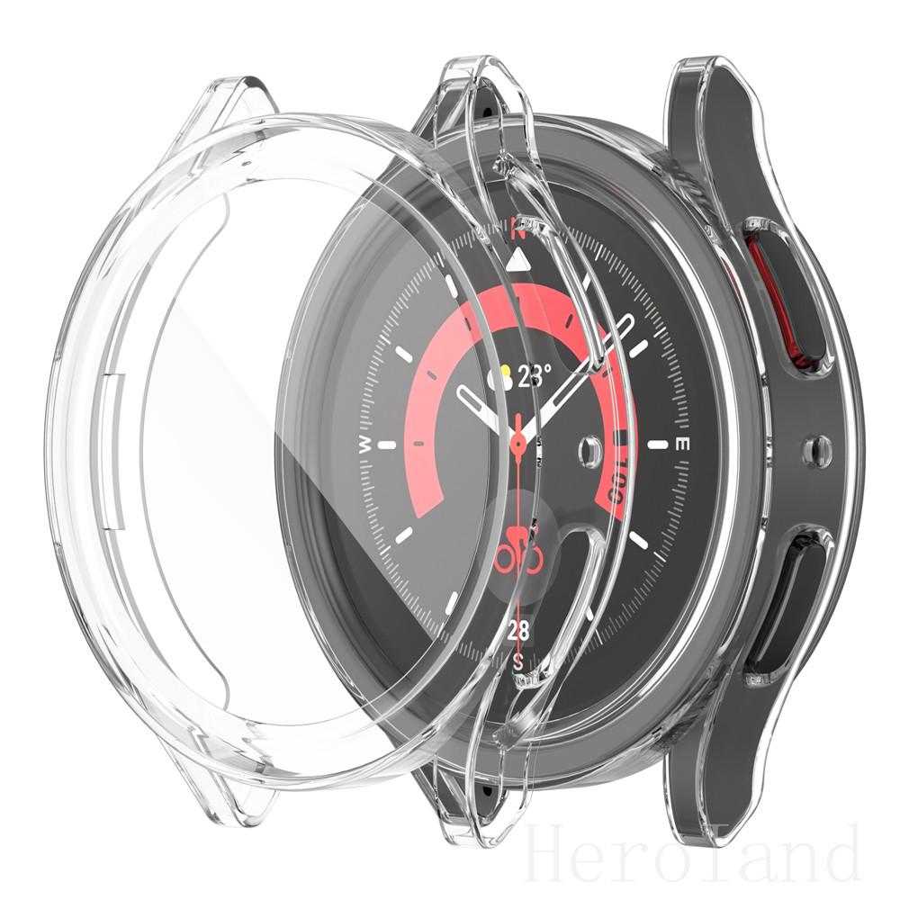 Full Protective Case Cover For Samsung Galaxy Watch 5 Pro 45mm SmartWatch Screen Protector Accessories Frame Cases Soft TPU Hot