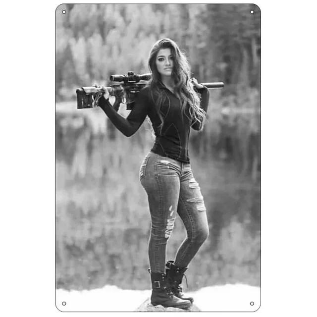 Vintage Pinup Girls Metal Tin Signs Retro Military Posters Iron Wall Art for Man Cave Home Cafe Garden Club Bar Decor Uniqu