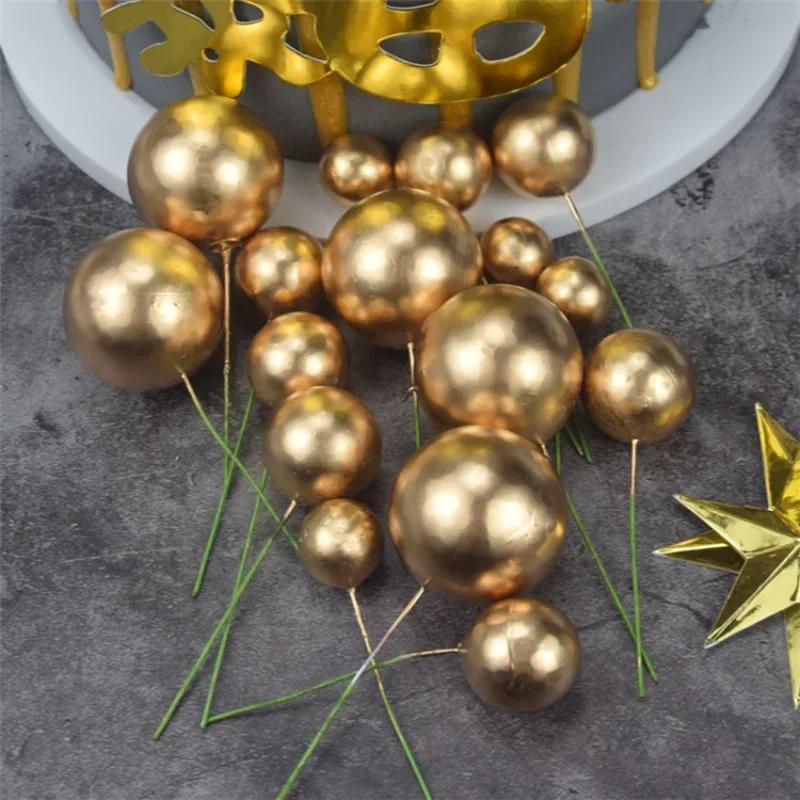 Cake Topper, Birthday Cup Cake Decoration, Baby Shower, Kids Birthday Party, Wedding Favor Supplies, 10pcs Lovely Gold Silver Ba