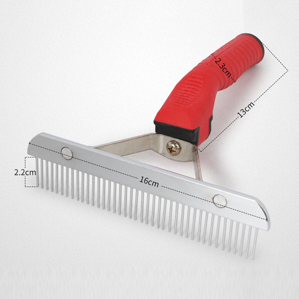 

Расческа для питомцев Экстра-большая Граблевидная расческа Щетка для груминга Инструменты для линьки Резиновая ручка Расческа для красоты для крупных собак Золотистый ретривер Хаски красный