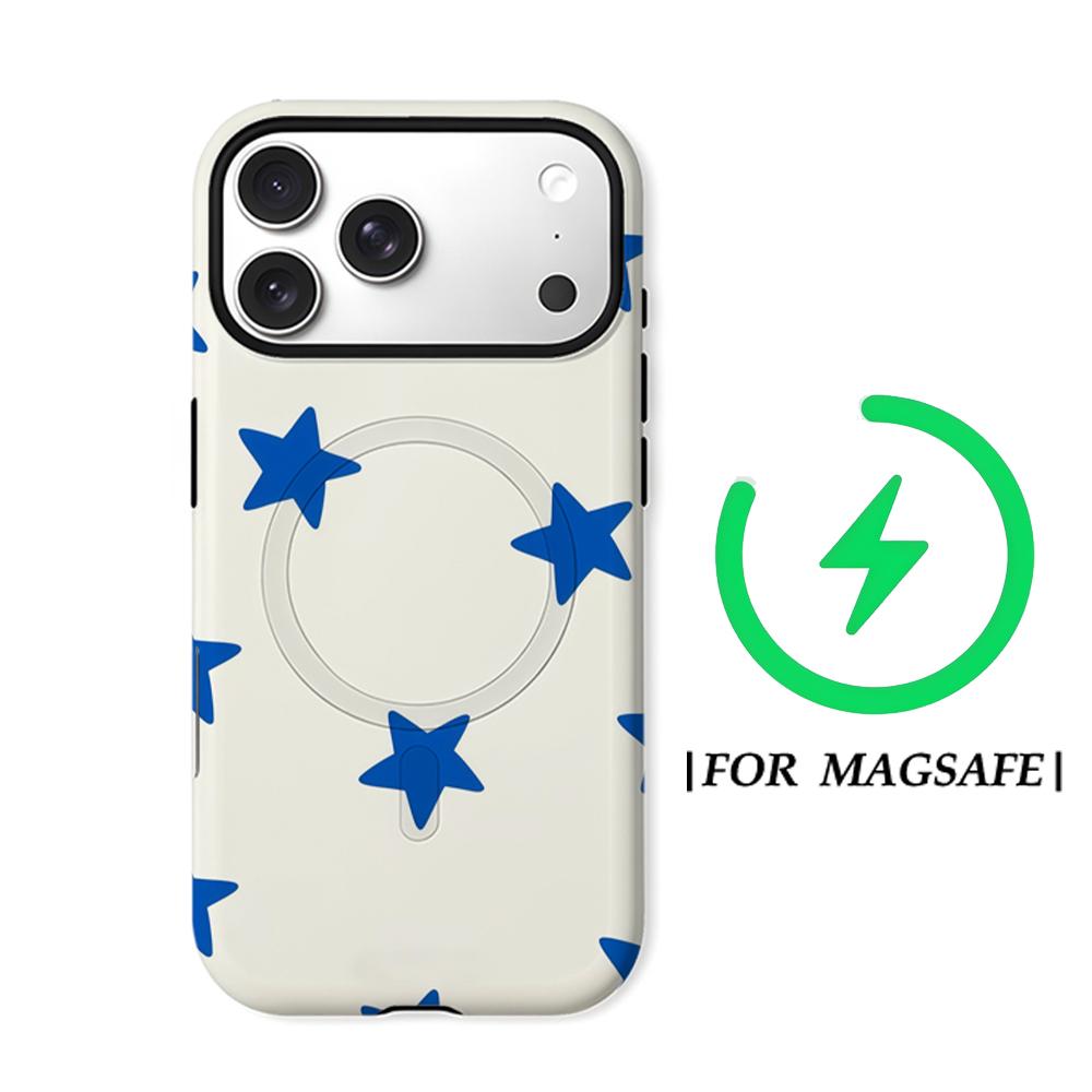 Blue StarsFor Magnetic Phone Case for IPhone 17 16 15 14 13 Pro Max Plus Single Double-layer Tough Case