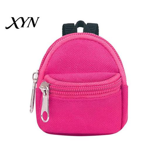 Compact Earphone Case Mini Backpack Coin Purse, Scratch Resistant Zippered Compartment Keychain Pouch Bag, Waterproof Oxford Cloth Decorative Bag