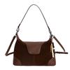 Large capacity retro suede underarm bag women's new trendy shoulder bag fashionable versatile commuter tote bag