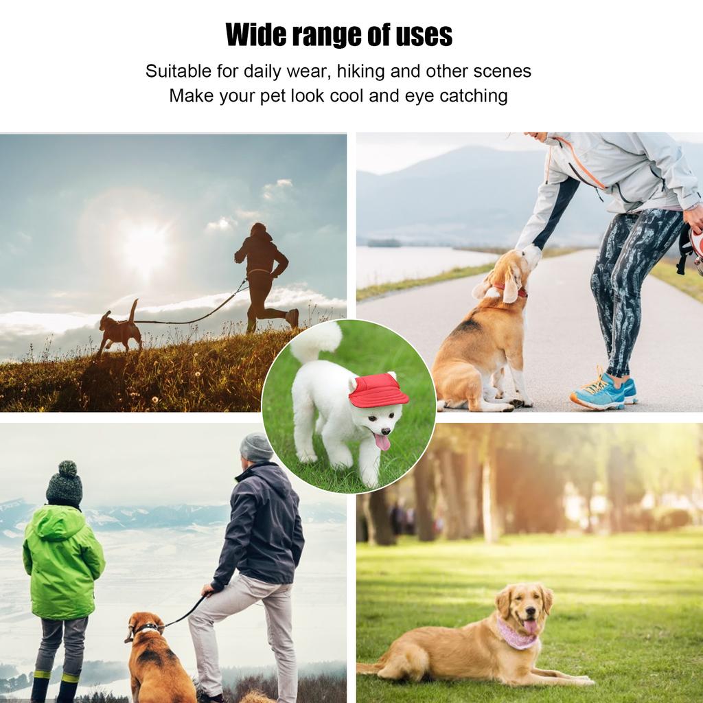 Dog Baseball Hat Sun   Comfortable   Pet Sports Hat with Ear Holes for Small Dogs