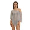 Solid Color Sheer Poncho Top Asymmetrical Design Swim Coverup Womens T-shirt  Beach Cover-ups