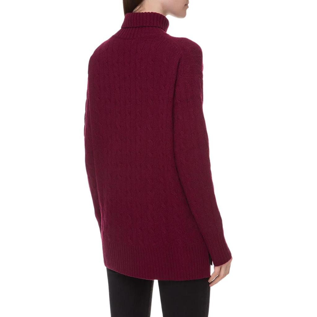 Polo Ralph Lauren Solid Color Chunky Knit Turtleneck Oversized Wool Cashmere Blend Sweater Women sweater 211763841-002