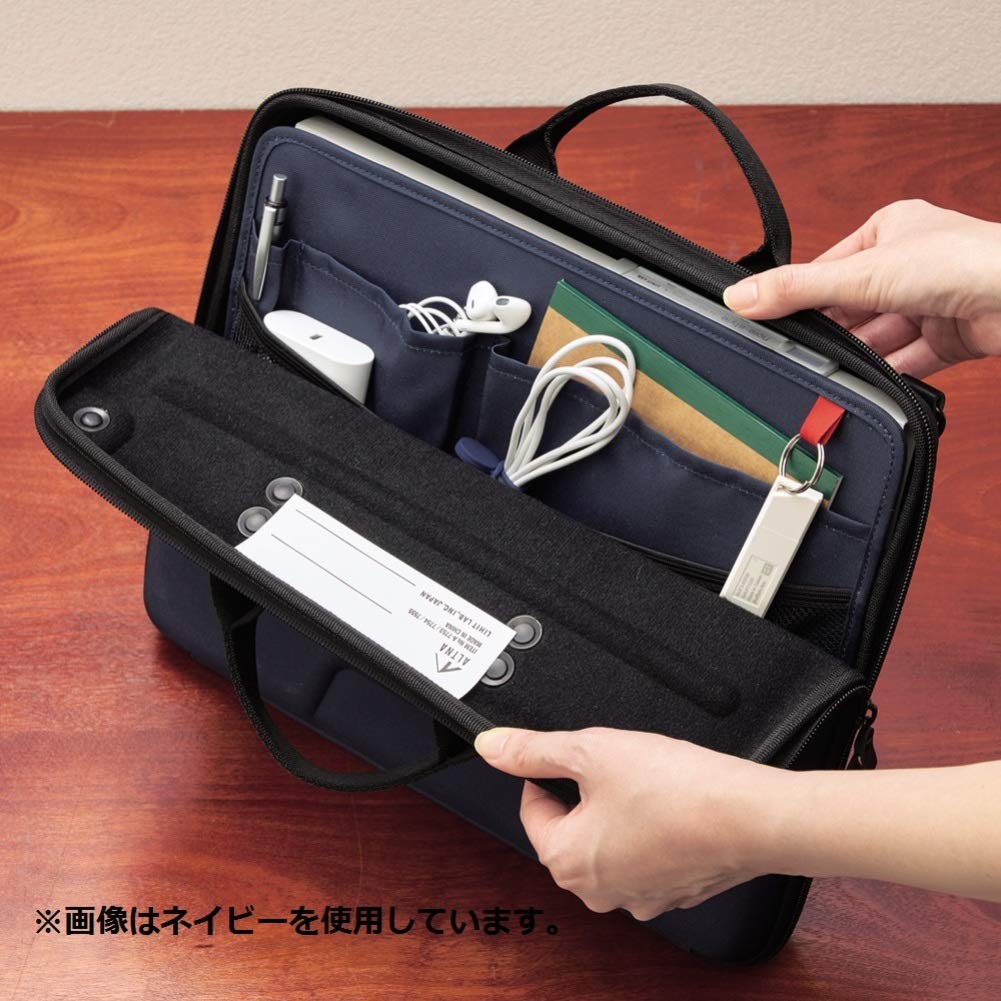 LIHIT LAB CORDURA Hard Shell Bag, Large, Navy, A7755-11