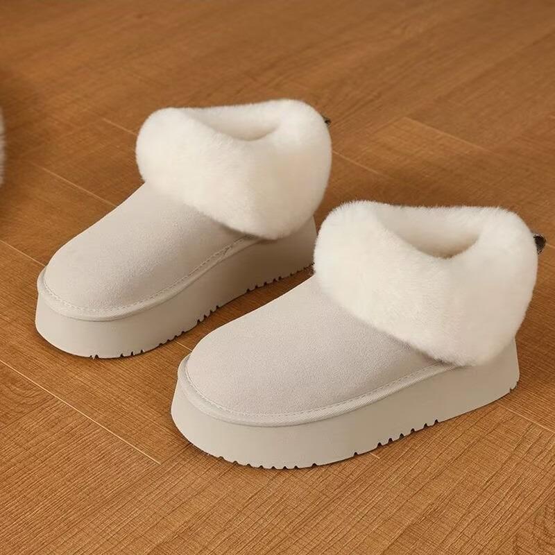 High-top Shoes, Snow Boots, Women's New Style, Thickly Padded Cotton Shoes, Anti-slip Short Boots