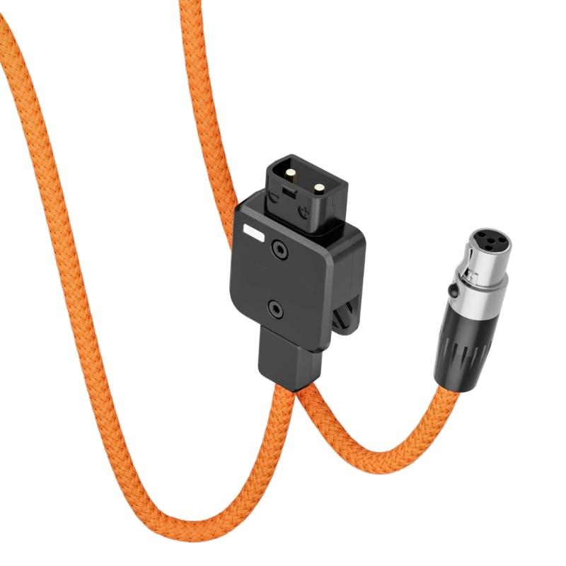 Professional D-Tap to 4Pin XLR Power Cable Nylon Braided 150W Connector Cable Replacement For Camera Film Production