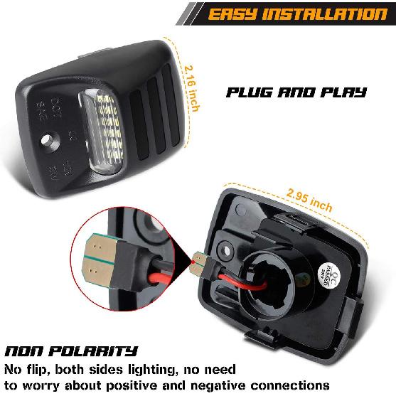 RUXIFEY LED License Plate Lights with Red OLED Neon Tube Compatible with Tacoma 2005 to 2015, Tundra 2000 to 2013