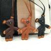 Mini Teddy Bear Keychain, Faux Leather Animal Keychain, Hanging Decoration Backpack, Handbag Hanging Decoration, Korean Version Bag Pendant
