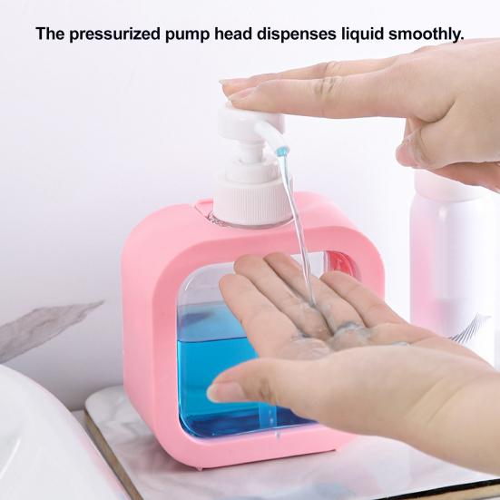 Lotion Bottle Leak-Proof Clear Design Press-down Pump Dispenser Wide-Mouth Plastic Waterproof Liquid Bottle