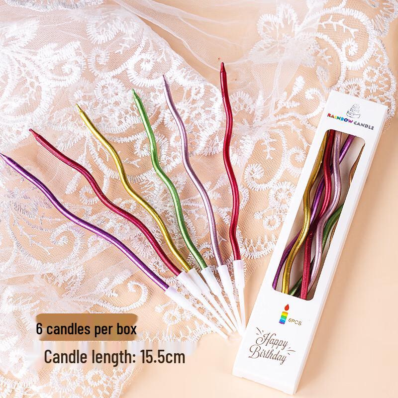 Vintage Curve Birthday Cake Candles