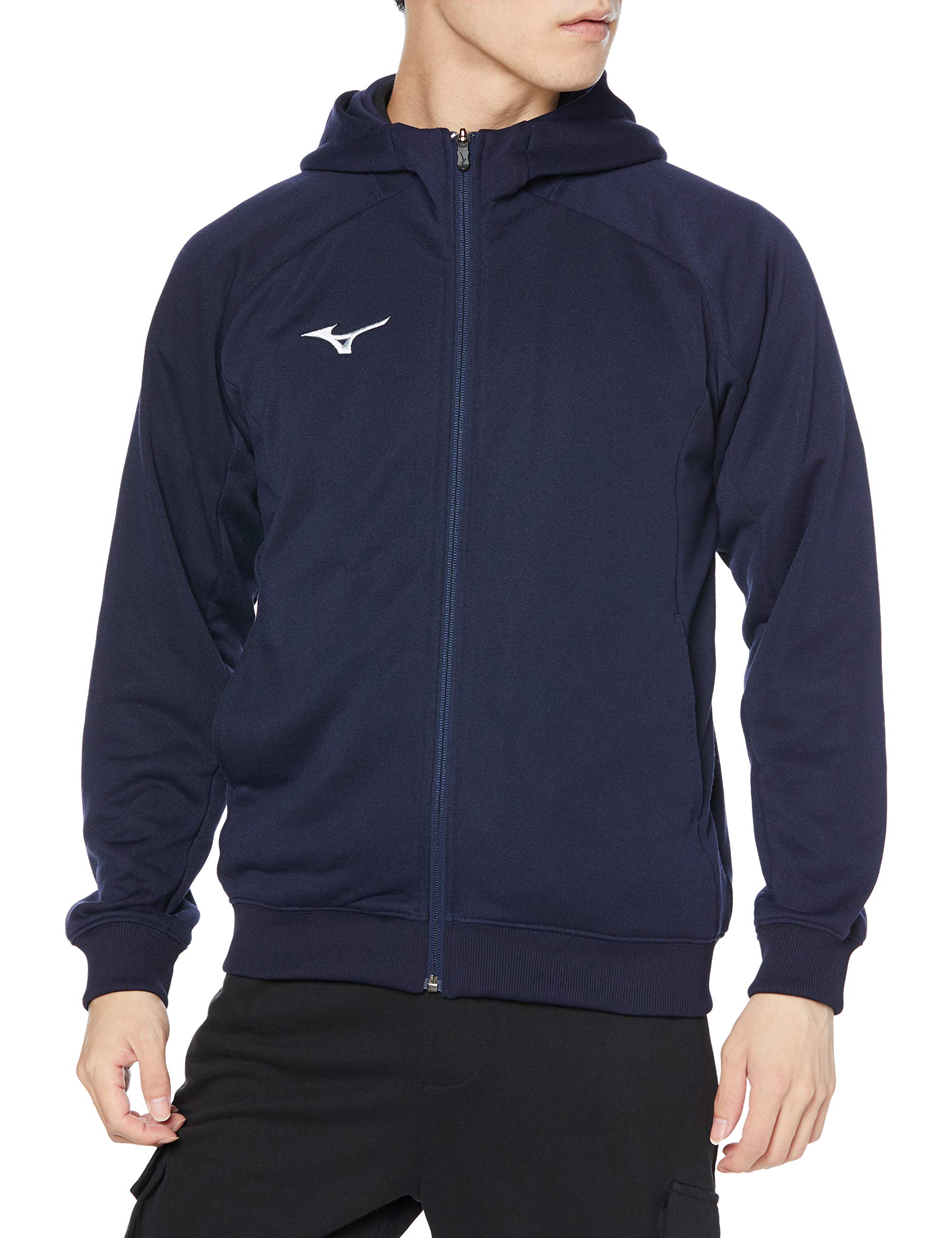 

Mizuno Training Wear Long Size 32MC0177 Sweatshirt, Full-Zip Hoodie, Sleeve, Standard, Navy, L,