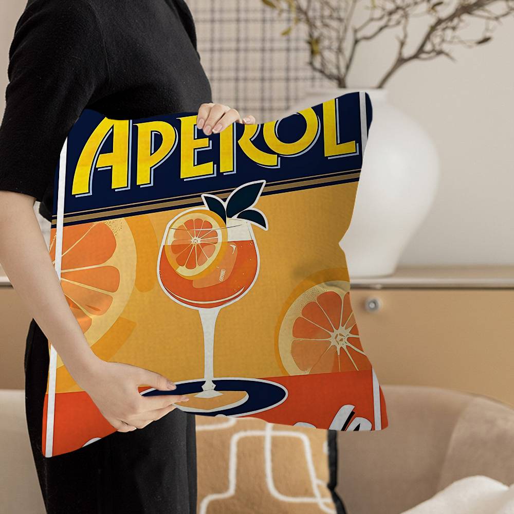 Kissenbezug mit Mojito-Motiv, Aperol-S-Spritz-Motiv, bedruckter Kissenbezug für Sofa