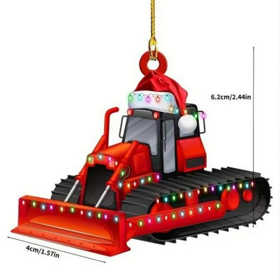 Firefighter Christmas Tree Acrylic Ornament: Commemorative Hanging Decoration Gift