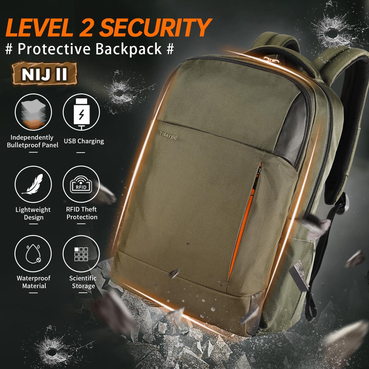 Tigernu Фирменный новый пуленепробиваемый рюкзак из материала уровня II — фото 8