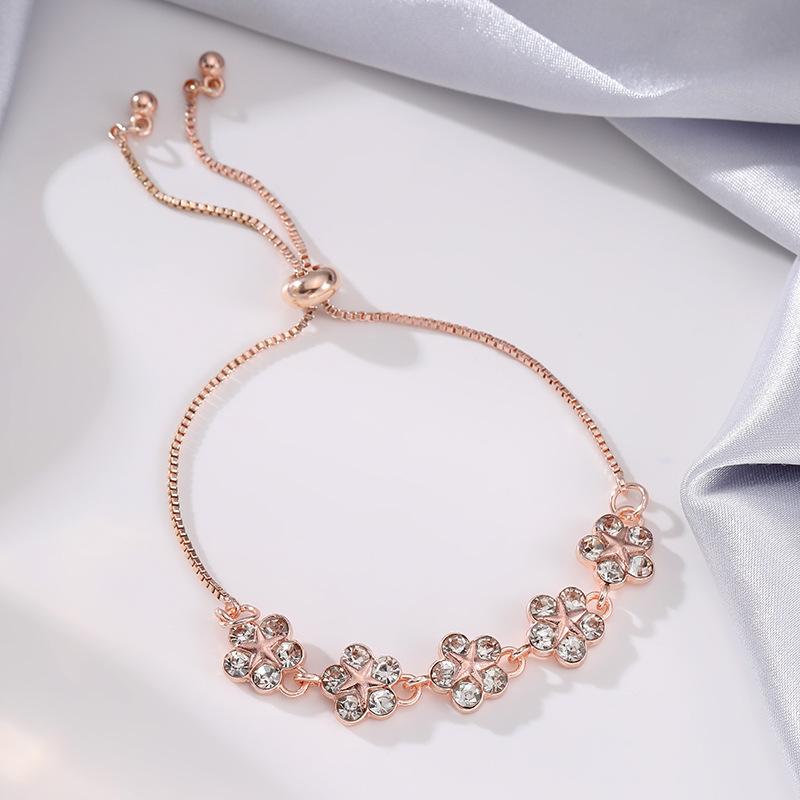 Fashion Geometric Crystal Adjustable Fringed Bracelet Ins Niche Light Luxury Personalized Bracelet High-end Jewelry