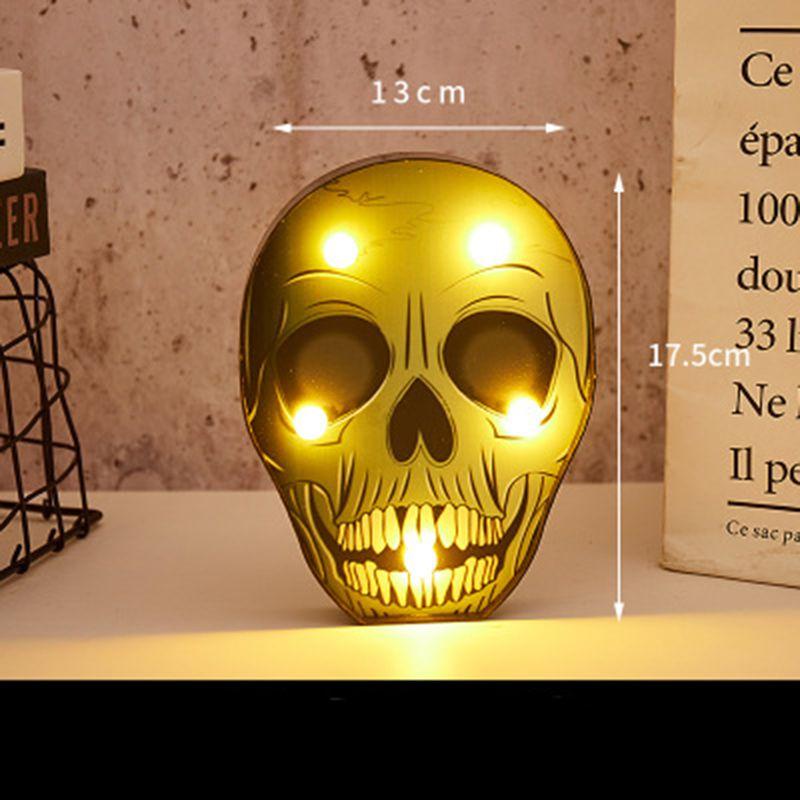 Festive Halloween Led Lights Lantern With Safe Low Voltage Bat Skull Pumpkin And Spider Patterns