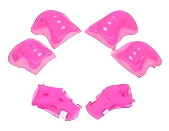 

grepo Защита для велосипеда для детей-саппортеров, Синий, Набор из 6 штук, (розовый) розовый