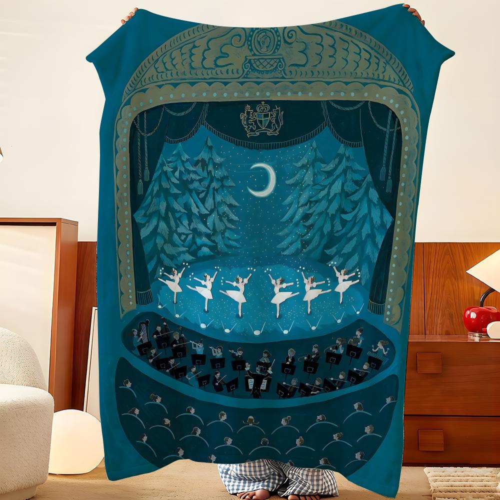 Artist K-kunomari Throw Flannel Throw Blanket, Lightweight Cozy, Durable Washable Cute Cool