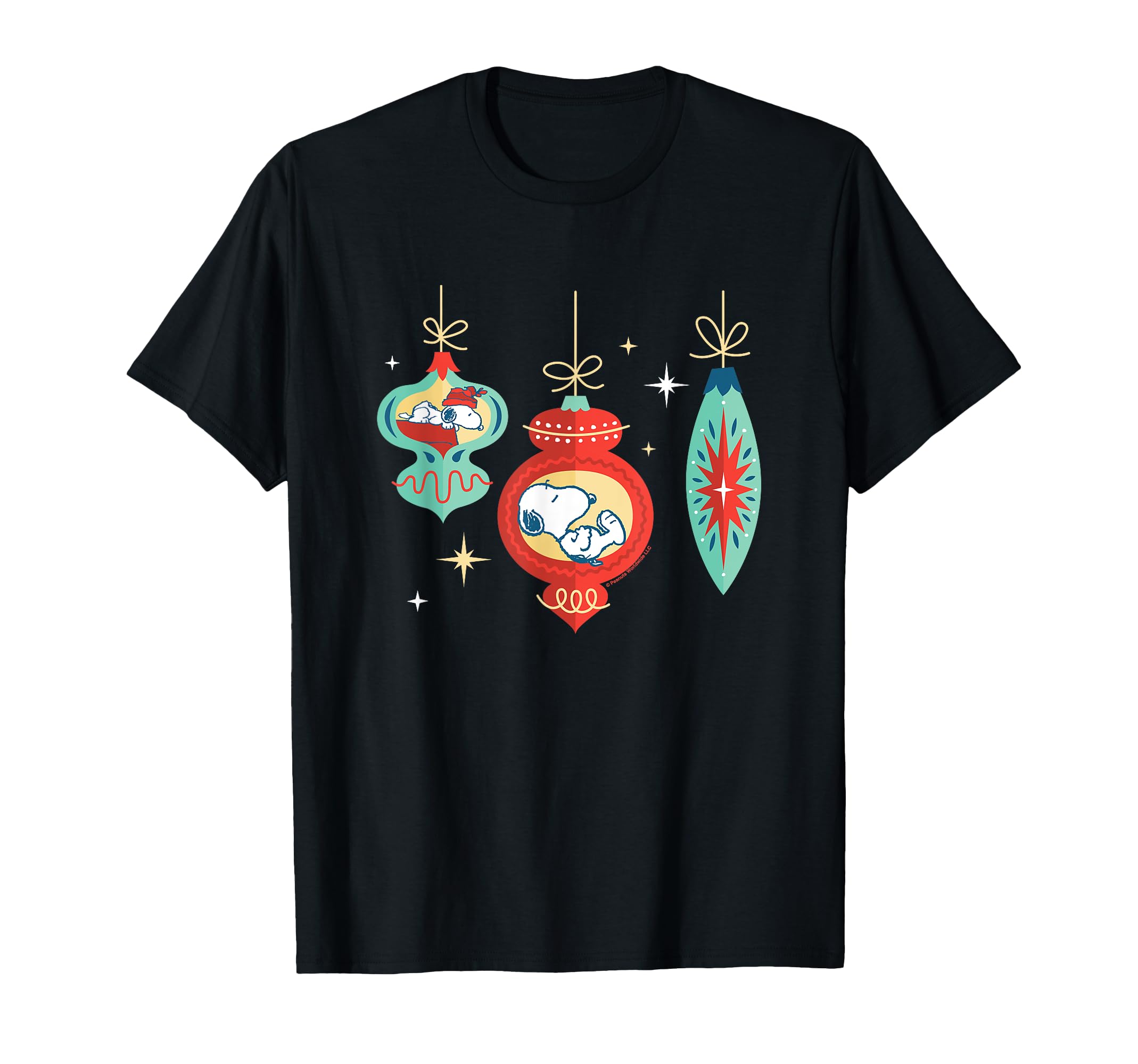 

PEANUTS Christmas Snoopy Sleeping in a Bauble T-Shirt