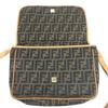 FENDI vintage Zucca logo bag flap crossbody Shoulder Bag PVC/Leather Brown