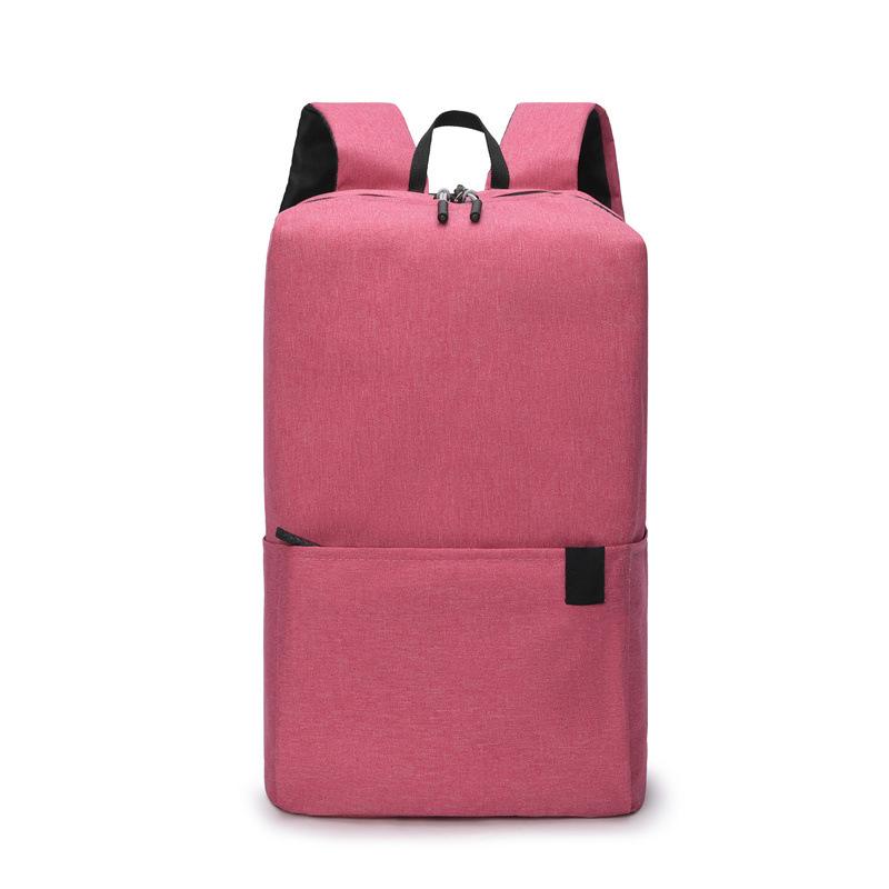 Solid color backpack, colorful outdoor student bag, small backpack, travel bag