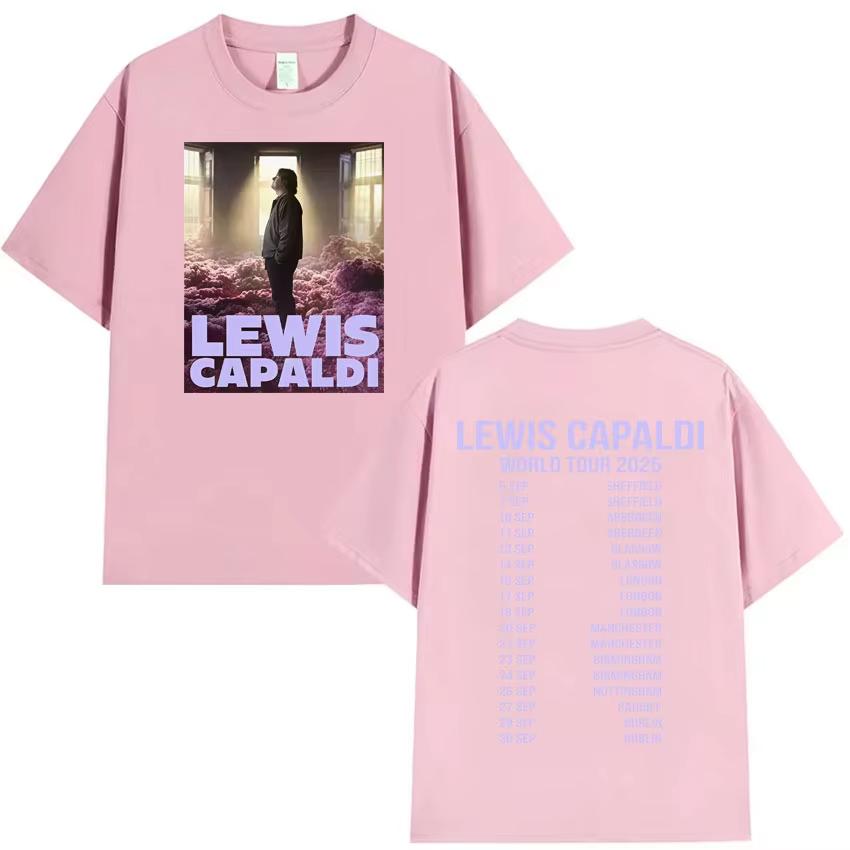 Hot Sale Lewis C-Capaldi World Tour 2025 Hipster Mens T Shrits Gothic Oversized Cotton Comfort Hip Hop Short Sleeves Tees Unisex