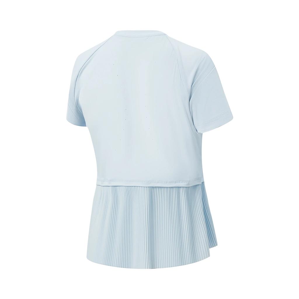 Li Ning Running Series Round Neck Solid Color Simple Short Sleeve Raglan T-Shirt Women Tops ATSW466-2
