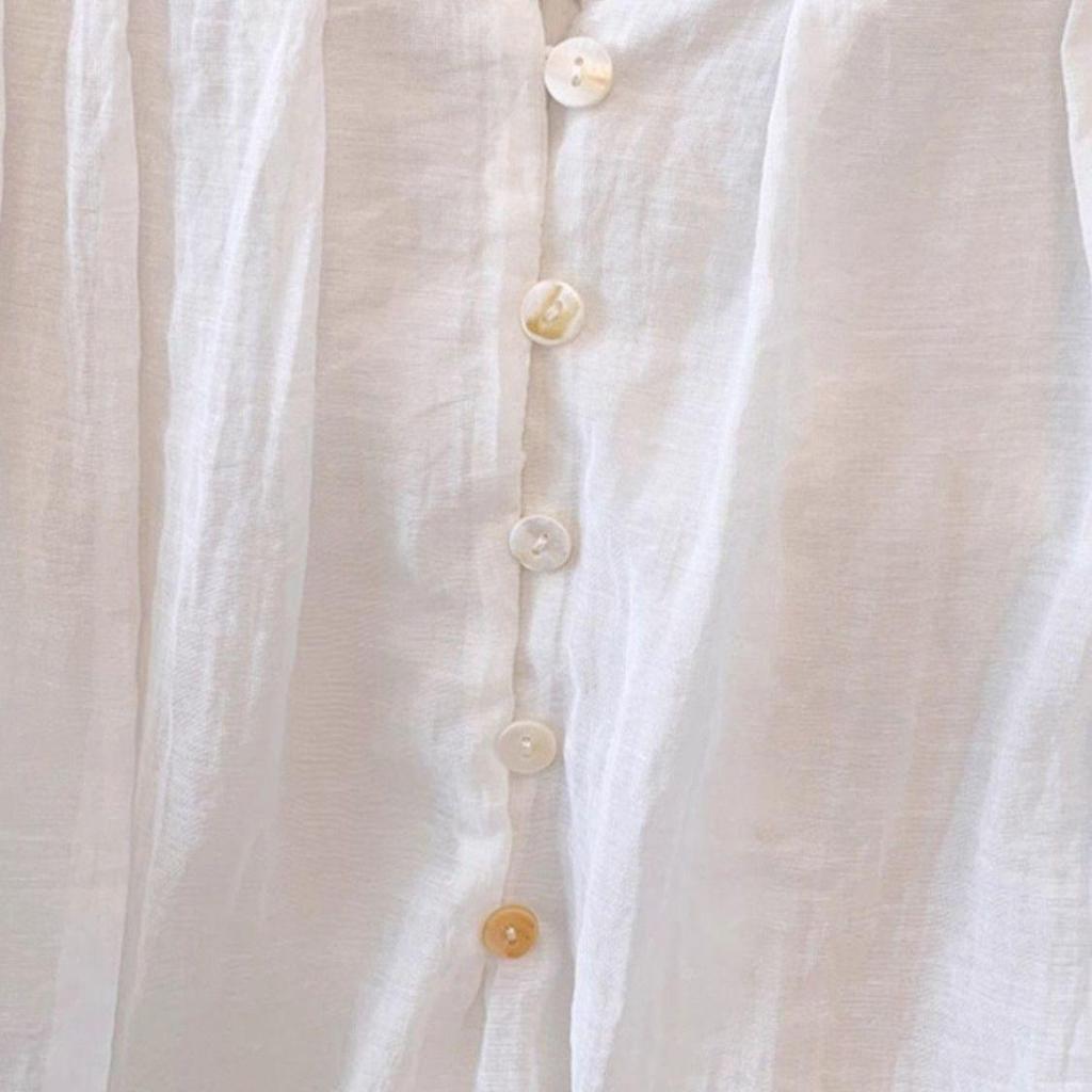 Plus Size Flutter Sleeve French Ruffle Doll Shirt - Women's Summer Loose & Slimming Top